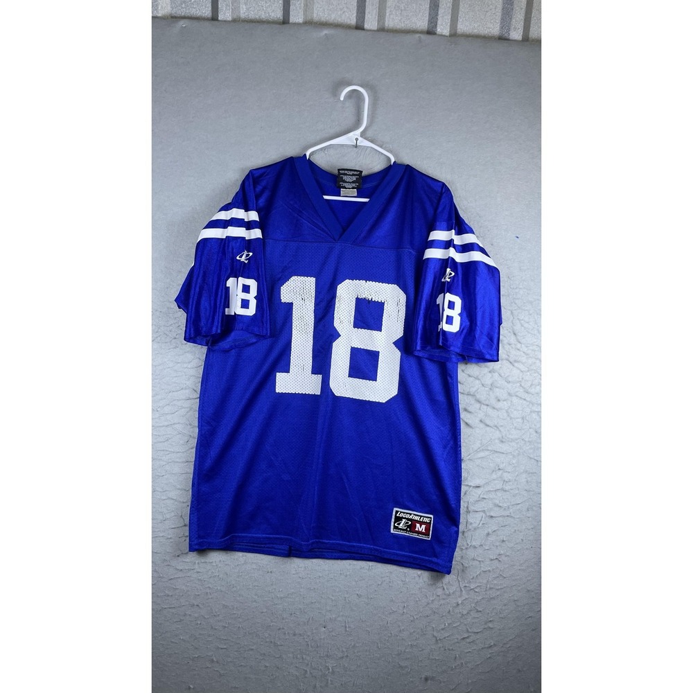 Vintage Indianapolis Colts Jersey Mens Medium Blue NFL Logo Athletic Manning 18